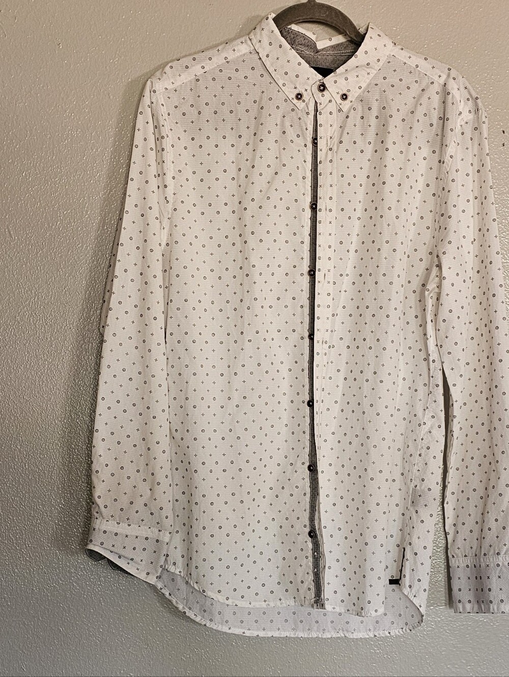 J.B. Holt tailored button-down shirt size large